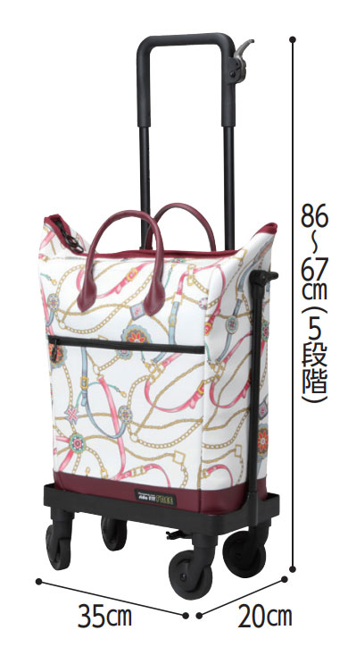 side FIT FREE サイトフィットフリー SF0228リアン柄 横押しカートの寸法図