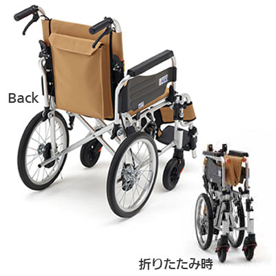 【非課税】ミキ 抗菌シート 自走型車椅子 STR-1B タッチレスブレーキ サニタリー車いすの説明