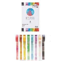 彩り水彩8色 マスキングテープ 4セット ちぎり絵作成 レクリエーション用品