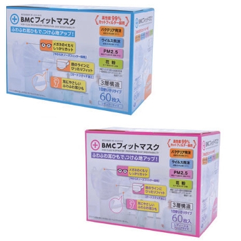 BMC フィットマスク レギュラー/レディース＆ジュニア （1箱60枚入り×40箱）