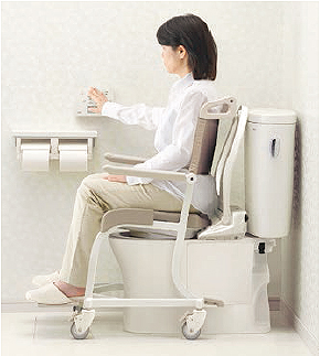 トイレで座ったままつかえます。
