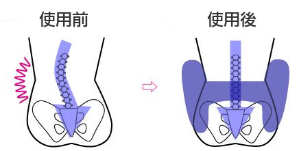 ウエストサポート サポートクッションシリーズ 車椅子エアクッションの説明